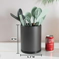 thumbnail image 4 of Libodour Soporte Para Utensilios De Cocina, Extra Grande, Giratorio 360 Para Organizador De Mostrador, Almacenamiento De Acero Inoxidable, Carrito Para Cubiertos De Cocina, 3 Compartimentos, Cuchara,, 4 of 5