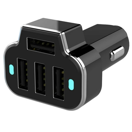 USB Car Charger, MPG 48W Quick Charge Fast Car Charger Adapter with 4 Ports for Samsung Galaxy S10 S9 S8 S7 Plus, Note 9 8, iPhone Xs Max XR X 8 7 6 Plus, iPad, Google Pixel and More