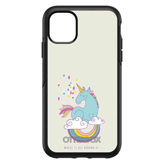 DistinctInk OtterBox Symmetry Custom Case for Apple iPhone 15 (6.1" Screen) - Magic Is All Around Us - Slim Profile Design