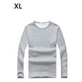 thumbnail image 4 of Minnieouse Top básico para hombre, ropa interior cálida de manga larga con cuello redondo, Base para clima frío, ropa de Color sólido, Jersey, Camisetas SG Gris Espesar, 4 of 6