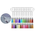 thumbnail image 3 of de con borlas de 150 Uds., anillos de llavero, borlas de material cuero para manualidades DIY, 3 of 9