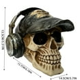 thumbnail image 3 of JJKBVCLO Halloween Decorations Funny Props Simulation Wearing Headphones Escape Resin Props Ornaments., 3 of 8