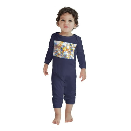 

Garfield Baby Boys Romper Cute Long Sleeve Baby Crawler Jumpsuit With Snap Closure Cozy Baby Bodysuit For Boys And Girls (Infant) 2 Years