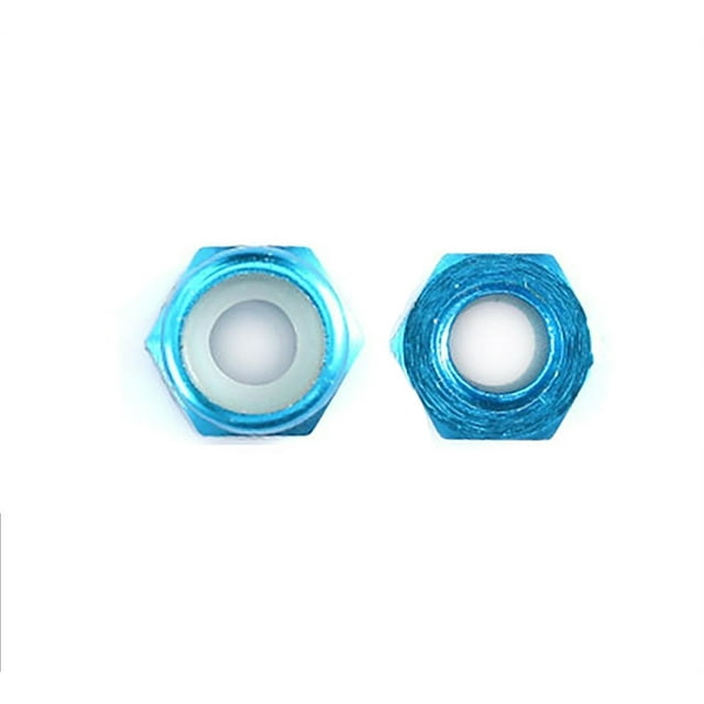 4Pcs Colourful Aluminum Alloy Nut M2 M3 M4 M5 Nylon Insert Lock Nut Self-locking Hex Hexagon Nuts Locknuts