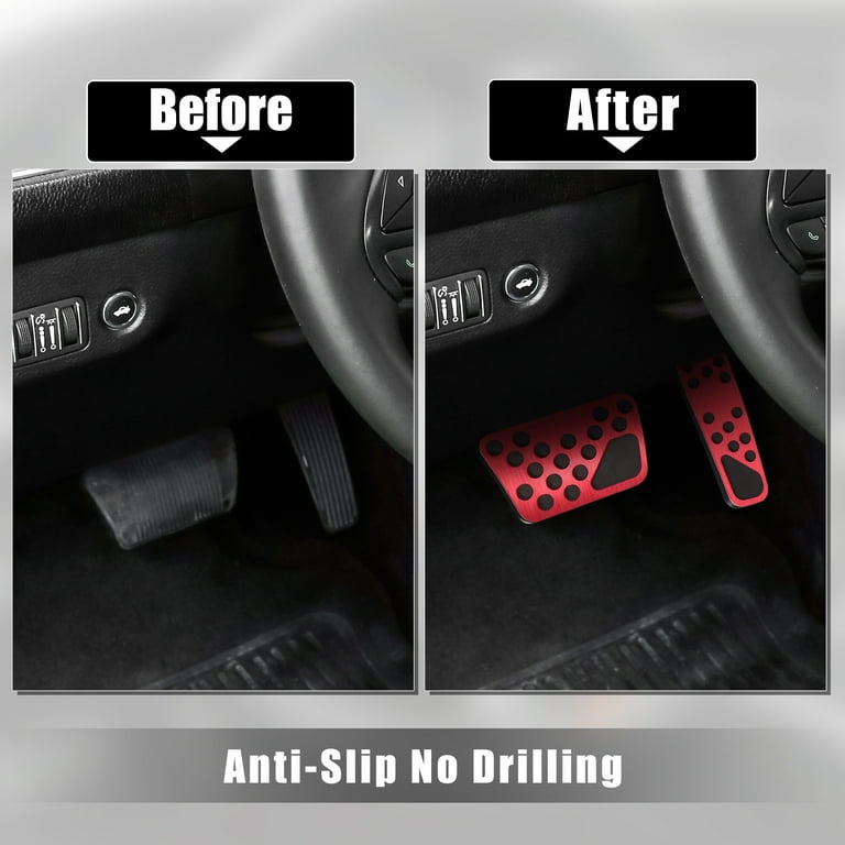 1 Set Anti Slip Brake and Gas Accelerator Pedal Covers Foot Pedal Pads for Dodge Challenger Charger for Chrysler 300 Red