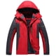 thumbnail image 4 of Chaqueta de exterior para hombre, para montañismo, resistente al viento, impermeable, de invierno, con forro polar, chaqueta gruesa, con capucha, holgada, de talla grande, 4 of 5