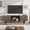 Walnut, variant on Industrial TV Stand for 65+ inch TVs, Modern Entertainment Center with 2 Drawers, Wooden Media Cabinet with Heavy Duty Leg & Open Storage, TV Console Table for Living Room, Bedroom, Black
