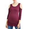 Oh! MammaMaternity Cold Shoulder Top - Available in Plus Sizes