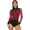Burgundy, variant on Womens Gymnastics Leotards Rhinestone Bodysuit Mesh Long Sleeve Figure Skating Jumpsuit Navy Blue XXL