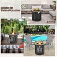 thumbnail image 4 of Patiojoy 32 Inch Outdoor Fire Pit Table 30,000 BTU Round Metal Fire Table with Lid & PVC Cover & Glass Stones CSA Approved, 4 of 10