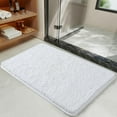 thumbnail image 4 of Junovo Soft Bathroom Rug Runner Absorbent Microfiber Bath Rugs for Bathroom Non Slip Bath Mat for Tub, Shower Floor,20"x32",White, 4 of 6