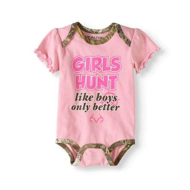 Real Tree Baby Girl Creeper Bodysuit