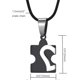 thumbnail image 5 of Collar de acero inoxidable para parejas con colgante de corazón roto, unisex, para hombres, mujeres, niños y niñas., 5 of 5