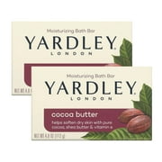 Yardley London Moisturizing Bath Bar Cocoa Butter 4.0 Oz. 2 Pack