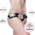 thumbnail image 4 of IAUYY Seamless Women Underwear Thongs ,X-Large No Show Ladies Thong-No Line Workout Breathable Comfortable Panties Soft The Artistic Daisy, 4 of 6