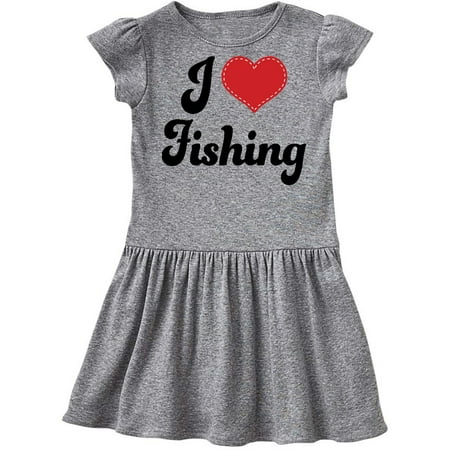 

Inktastic I Love Fishing Gift Toddler Girl Dress