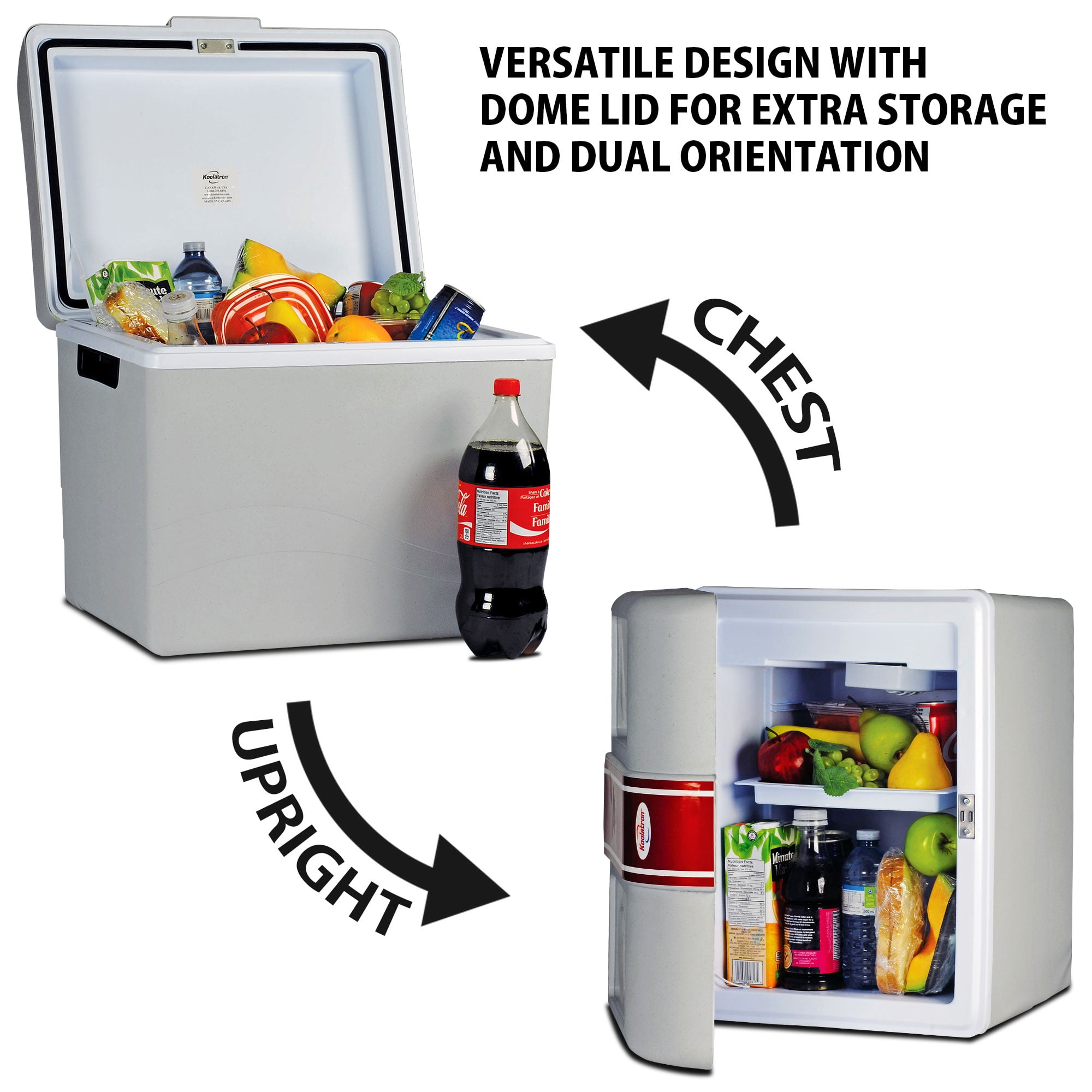 Koolatron 12V Electric Cooler/Warmer 42L (45 qt), Two-Way Design, Gray