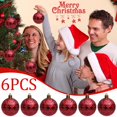 thumbnail image 5 of AYktou 6 Pcs Christmas Balls Ornaments, 2.3 Inch Double Rhombus Embossed Plated Christmas Tree Decorative Hanging Ball, Ornaments Hanging Pieces for Xmas Birthdays Festive Party Decoration, 5 of 7