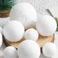thumbnail image 4 of 60/6 piezas de bolas de espuma blanca para Navidad, bolas colgantes para árbol de Navidad, adornos para fiestas de Año Nuevo, suministros de decoración del hogar al por mayor, 4 of 5