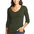 thumbnail image 4 of Eddie Bauer Ladies' Long Sleeve Tee 2-pack, Green/Desert Rose XS, 4 of 4