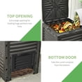 thumbnail image 3 of Large 80 Gallon Black Outdoor Compost Bin - Aerating Garden Compost Container for Backyard & Patio Use - Easy Assembly & Durable PP Plastic, 3 of 7