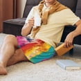 thumbnail image 2 of Daiia Watercolor White Horse Mens Woven Stretch Pajama Short,Short Pajama Pants-4X-Large, 2 of 7