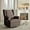 Brown, variant on Royalcraft Swivel Nursery Glider Recliner, Comfy Upholstered Glider Chair with Lumbar Pillow and Footrest, Beige