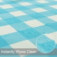 thumbnail image 2 of Vinyl Table Cloth, Oil-Proof Spill-Proof 100% Waterproof PVC Square Tablecloth, Wipeable Plastic Table Cover for Outdoor, Picnic, Camping, 2 of 3