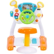 CARSTY Kids Pretend Ride on Truck Toy Steering Wheel Driving Car Simulate Toys for Toddlers