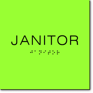 

Janitor Sign-Laserglow / Black (1 Unit)