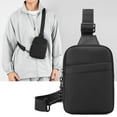 thumbnail image 1 of Solid Color Chest Bag Shoulder Bag Crossbody Sling Bag | Rainproof Polyester Front Pocket Organizer | Adjustable Detachable Strap for Commute Travel | Everyday Carry for Phone Wallet Keys, 1 of 7