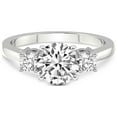 thumbnail image 5 of IGI Certified 1 Carat Round Shape Lab Grown Diamond Engagement Ring | 14K White Gold | Intricacy Three Stone Lab Diamond Ring | FG-VS1-VS2 Quality Friendly Diamonds, 5 of 7