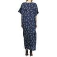 thumbnail image 3 of Miss Lavish Women's Kaftan Tunic Kimono Maxi Dress Summer Beach Cover Up Plus Size Dresses (Free Size, 128-Blue), 3 of 5