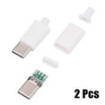 thumbnail image 4 of BTOER 2pcs USB 3.1 TypeC Male Plug With PCB Board Welding Line With Black/White Shell, 4 of 8