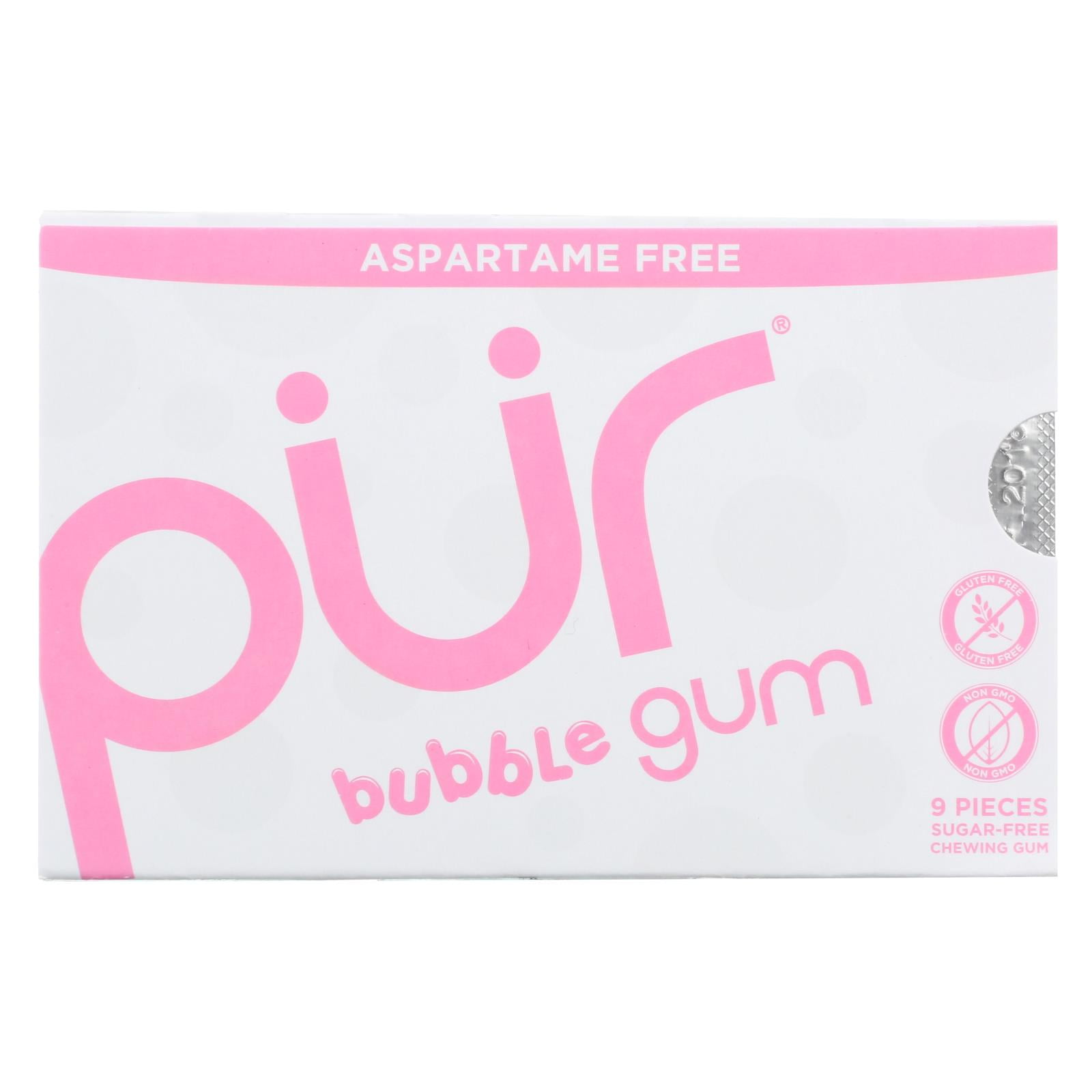 Pur Gum Bubble Gum Sugar Free Case of 12 9 count