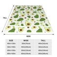 thumbnail image 3 of Balery Green Avocado Manta de Felpa Suave y Acogedora – Cobija de Franela Aterciopelada para Cama, Lavable y Cálida para Sofá, Mascotas, Transpirable-40"x30", 3 of 7