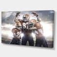thumbnail image 2 of American Footballer in Action - Impression sur Toile Sport, 2 of 3