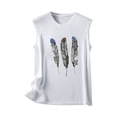 thumbnail image 4 of Moda mujer Casual sin mangas impreso señoras sudaderas Tops camisa chaleco fino Fridja qr2091, 4 of 6