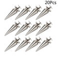 thumbnail image 3 of MasteelfCA 20pcs Screwback Spike Cone Round Studs Rivet Nail DIY Shoes Bag Belt Garment Punk Leather Craft, 3 of 5
