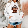 thumbnail image 2 of Womens Hoodies Highland Cattle Print Long Sleeve Hooded Sweatshirts Cute Long Sleeve Loose Pullover Tops Winter Y2k Clothes, 2 of 5