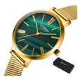 thumbnail image 1 of Reloj Casual De Cuarzo Impermeable Con Cinturón De Malla Cur Color De La Correa Dorado/verde, 1 of 3