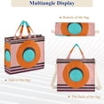 thumbnail image 6 of FORMRS Womens Corduroy Tote Bag Crossbody Shoulder Handbag with Pocket, Orange Circle, 6 of 7
