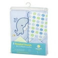 thumbnail image 5 of Spasilk Baby 2 Terry Hooded Towels & 2 Washcloths Bath Set for Newborns and Infants, Blue Whale, 5 of 5