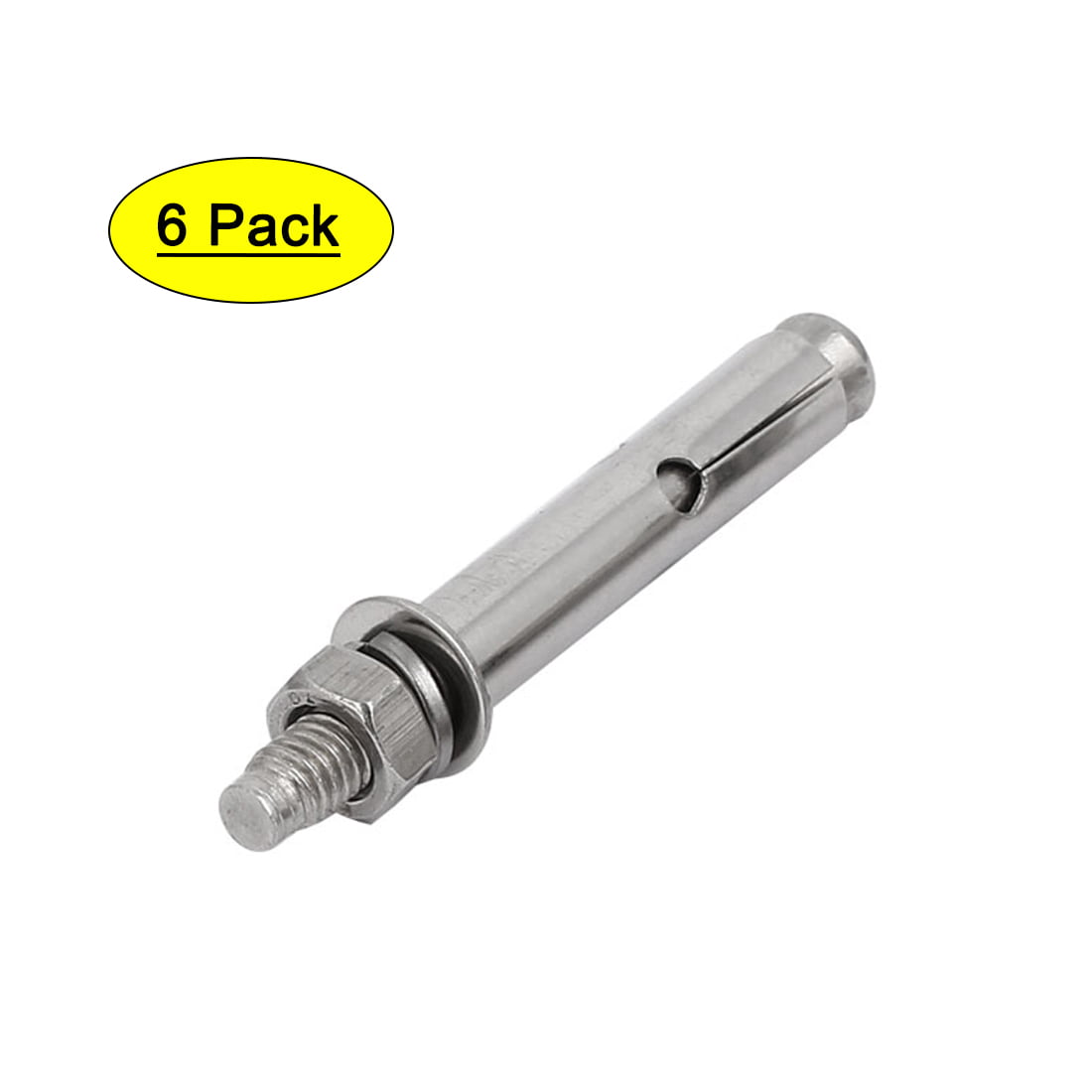 Length : 60mm, Specification : M6 10Pcs M6 M8 M10 M12 Anchors Bolts Sleeve Anchors Expansion Bolt Stainless Steel 304 