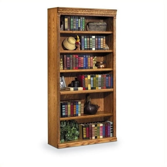 Beaumont Lane 6 Shelf 72"H Wood Bookcase in Wheat