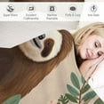 thumbnail image 3 of ARISTURING  Sloth Sherpa Blanket Smooth Soft Print Throw Blanket Kid Baby for Sofa Chair Bed Office Travelling Camping, 3 of 6