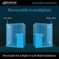 thumbnail image 4 of DreamLine Unidoor-X 59 in. W x 36 3/8 in. D x 72 in. H Frameless Hinged Shower Enclosure in Satin Black, 4 of 11