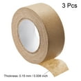 thumbnail image 3 of Unique Bargains 3 Pcs 25mm 1 Pouce Grand 20m 21 Yards Ruban de Masquage Rouleaux Marron, 3 of 5
