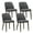 Lightgrey, variant on Modern Upholstered Dining Chairs Set of 6 — Fabric Padded Side Chairs with Solid Wood Legs, Ideal for Kitchens and Dining Rooms,Blue