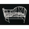 thumbnail image 5 of 3.25' Solid White Home Furniture Collections Vis-A-Vis Chair Bench, 5 of 6